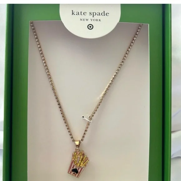 Kate Spade Gold French Fry Pendant Necklace - Picture 1 of 3